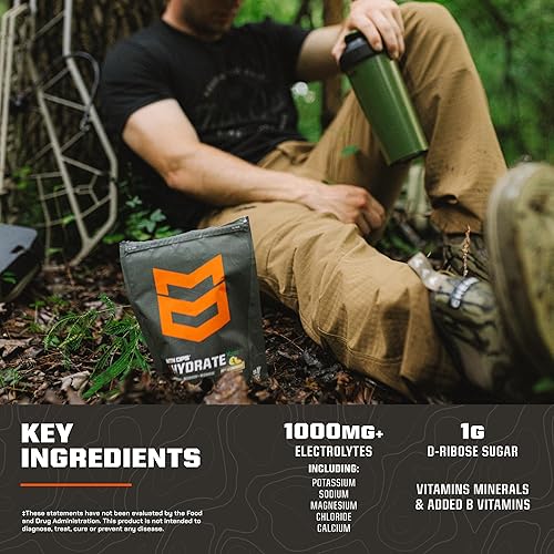 Miniatura 5 de MTN OPS Hydrate Electrolytes - Mezcla de bebida en polvo, endulzada naturalmente con fruta del monje, sin gluten, 20 paquetes de electrolitos