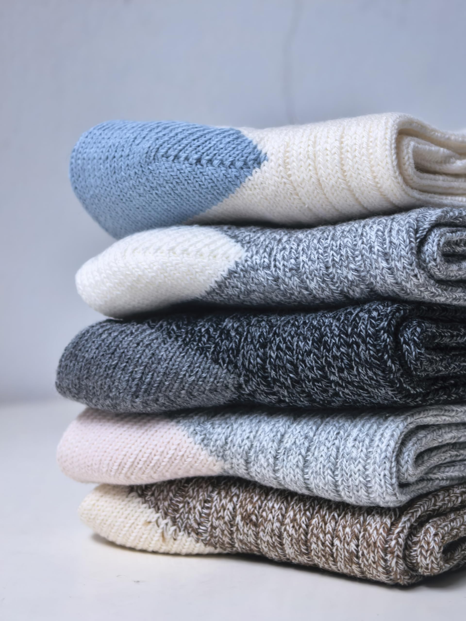 Chaussettes Femme Hiver Lot de 5 Paires – Douces & Chaudes – Style Cozy Tricot – Taille Unique