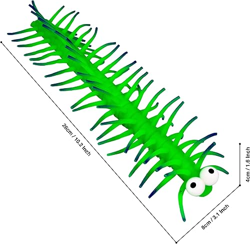 Miniatura 4 de Pede from Deluxebase. Colorido juguete elástico de ciempiés de goma. Juguetes esponjosos para aliviar el estrés y juguetes de ansiedad para adultos