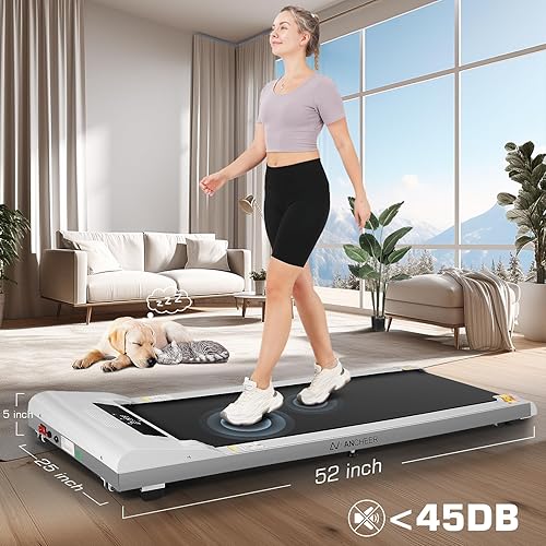 Miniatura 5 de Caminadora plegable para caminar debajo del escritorio, para el hogar, capacidad de peso de 300 libras, cinta de correr portátil 2 en 1 para