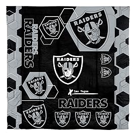 Northwest NFL Las Vegas Raiders Unisex-Adult Comforter and Sham Set, Full/Queen, Hexagon