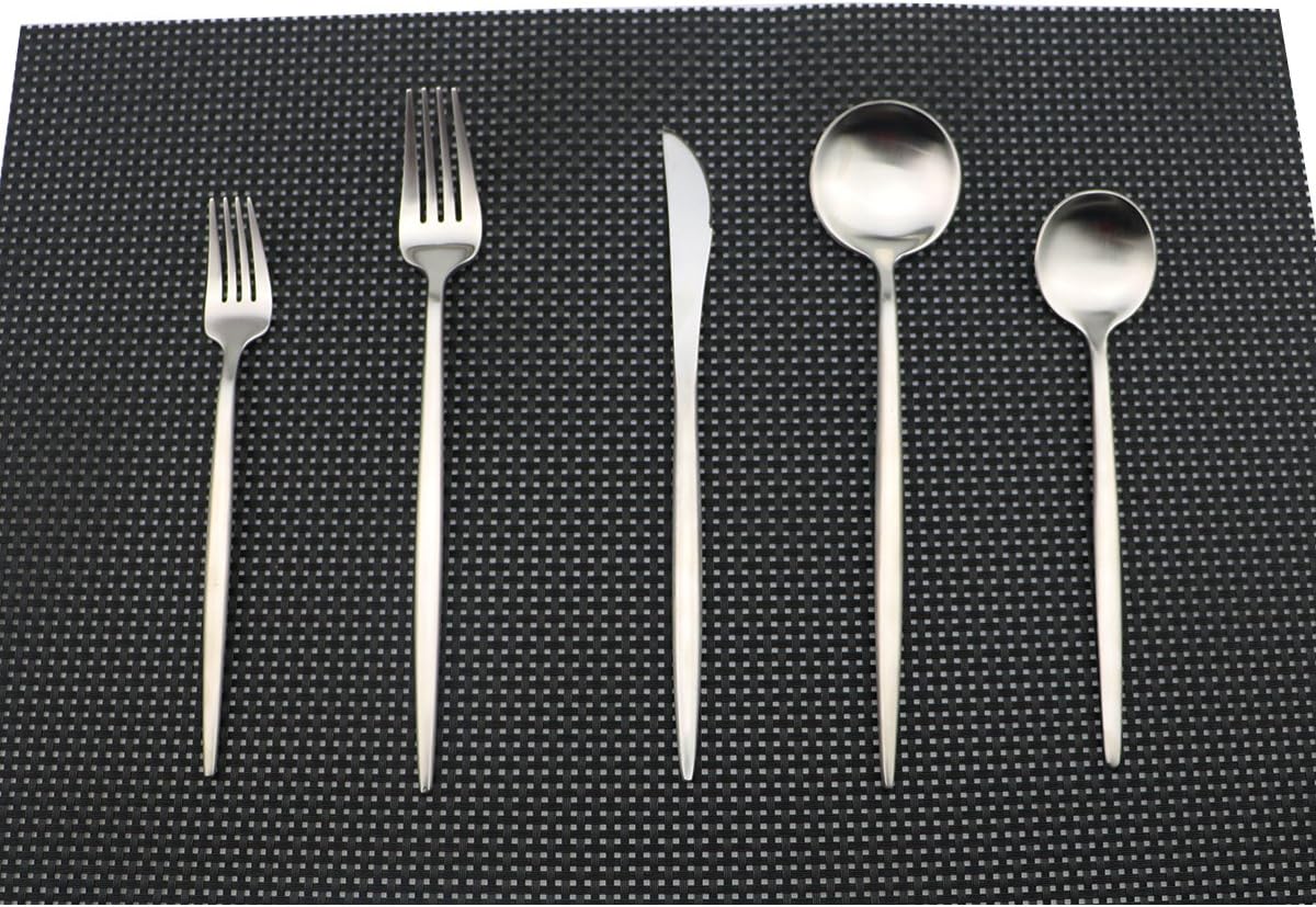 18/10 Stainless Steel 10 Pcs Cutlery Flatware Tableware Dinnerware Utensils Sets for 2 4 putaoya-ma-sil5x4
