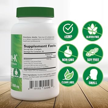 Health Thru Nutrition Acute Formula | Rhuleave-K 1,000mg Curcumin, Boswellia and Black Sesame Seed Oil | Joint and Muscle Fast Acting | Clinically Studied | Non-GMO (Pack of 60)