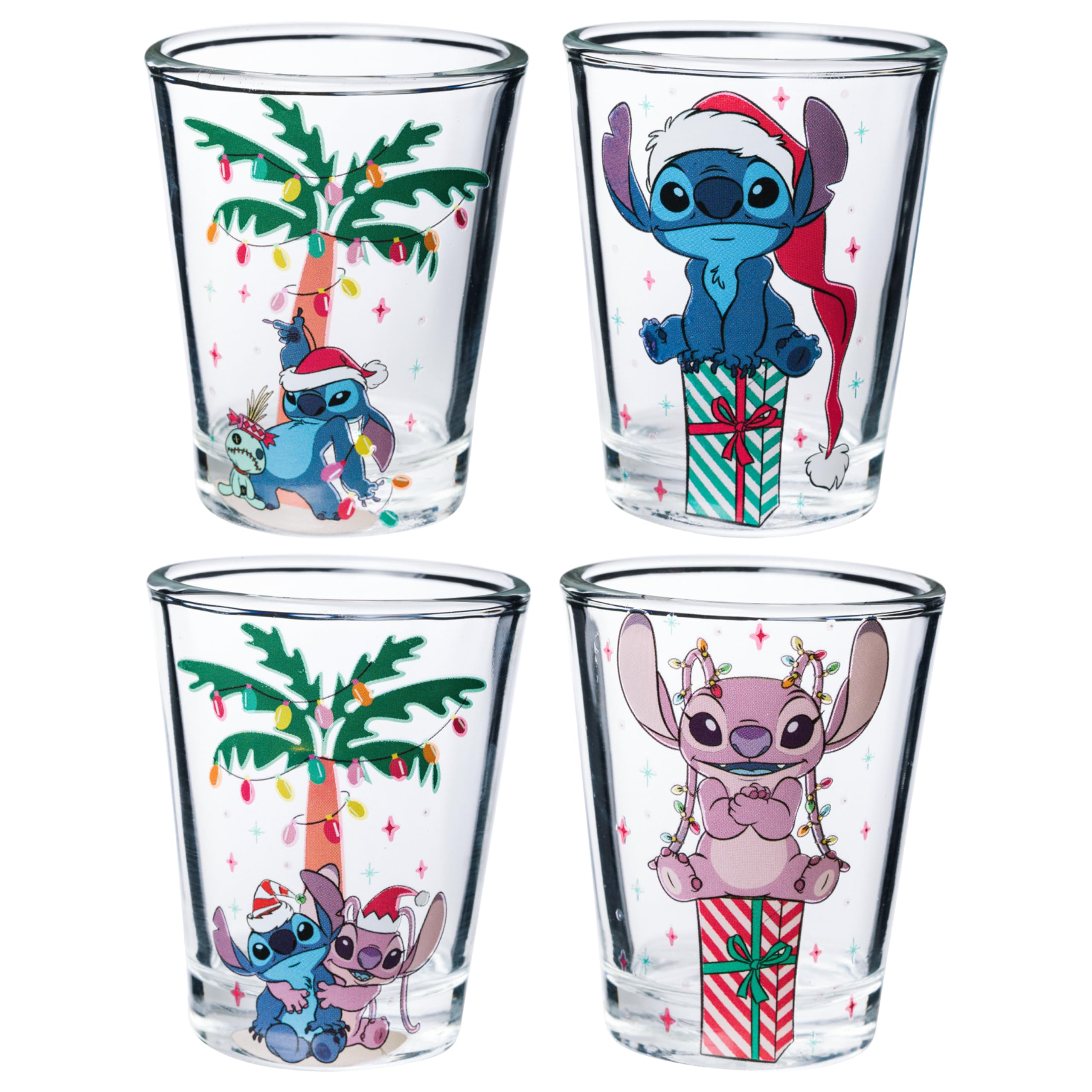 Mini verres Lilo and Stitch de Noël Silver Buffalo : le cadeau idéal pour fan de Disney