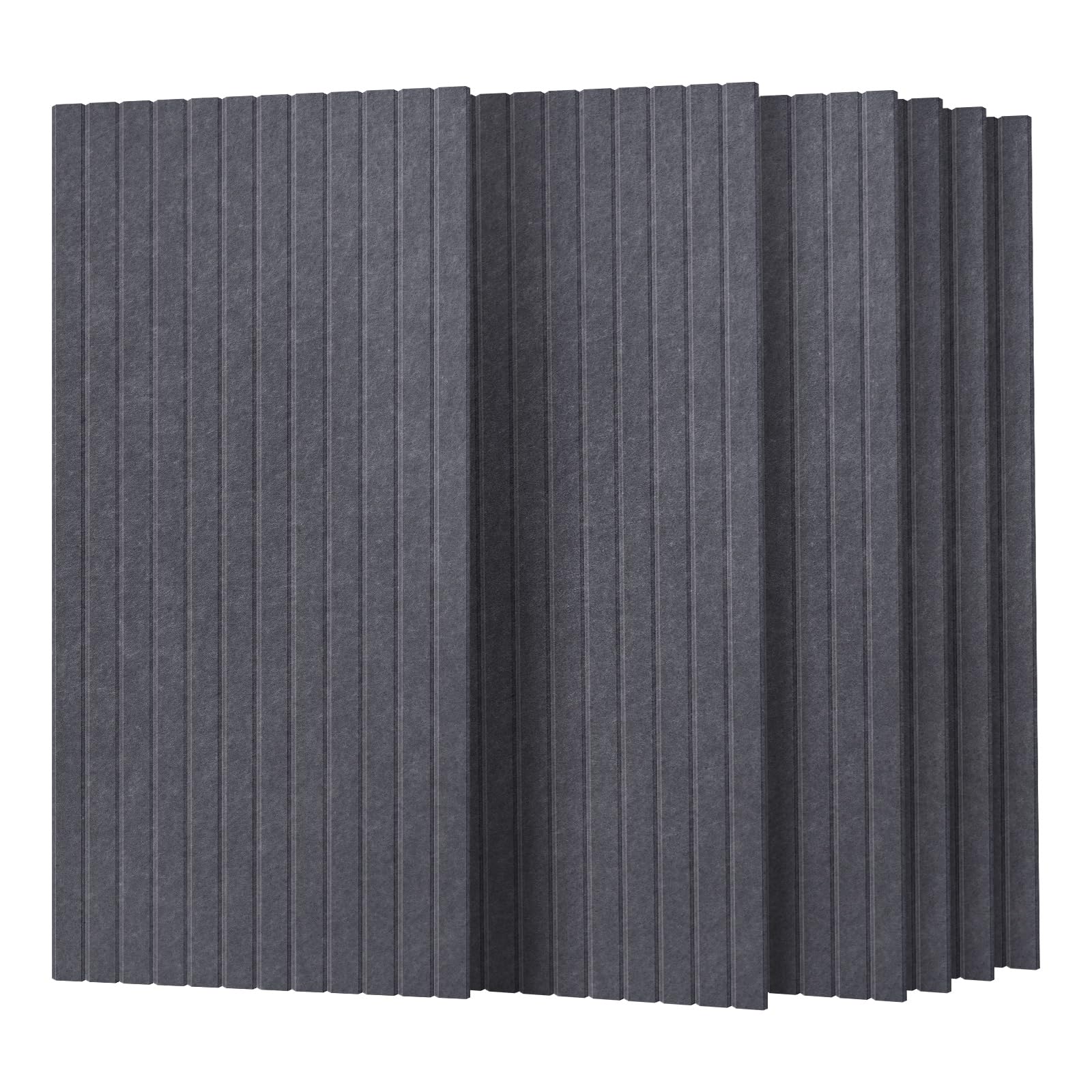 UMIACOUSTICS Paquete de 6 paneles acústicos, 47.2 x 23.6 pulgadas, panel decorativo a prueba de sonido para oficina, cine en casa, estudio, color gris claro de luna