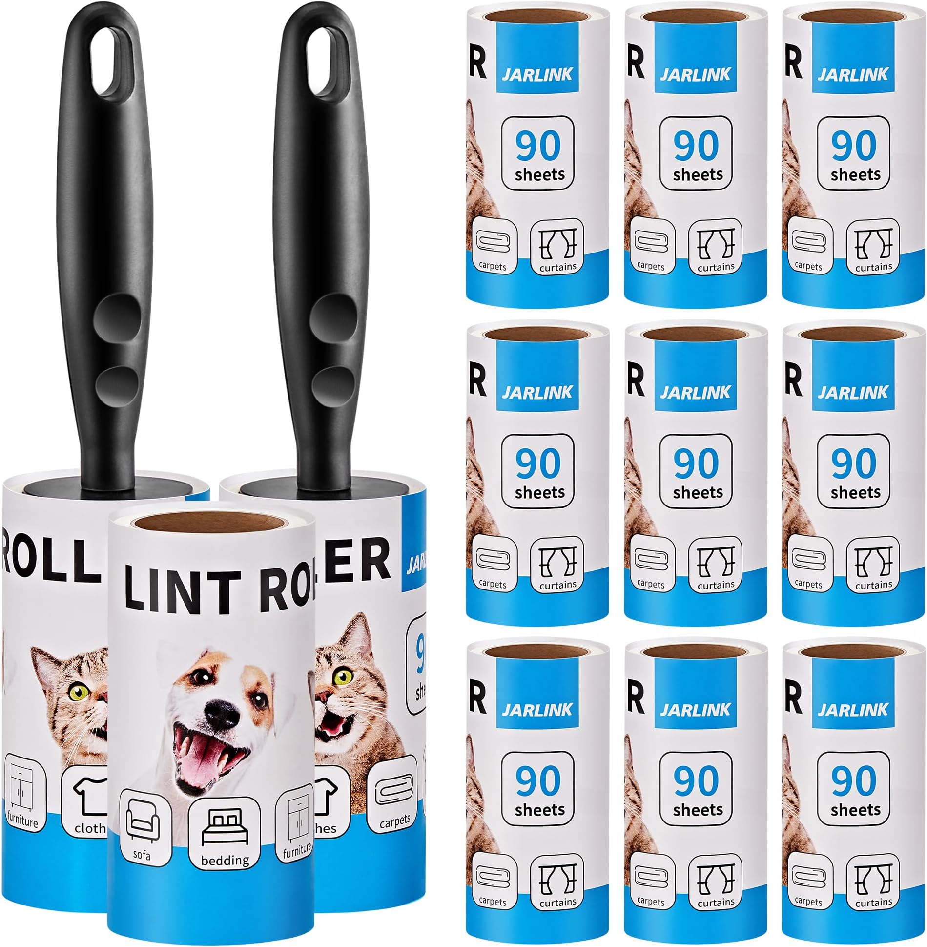 ELITRA HOME Pet Hair Long Lint Roller Refills for