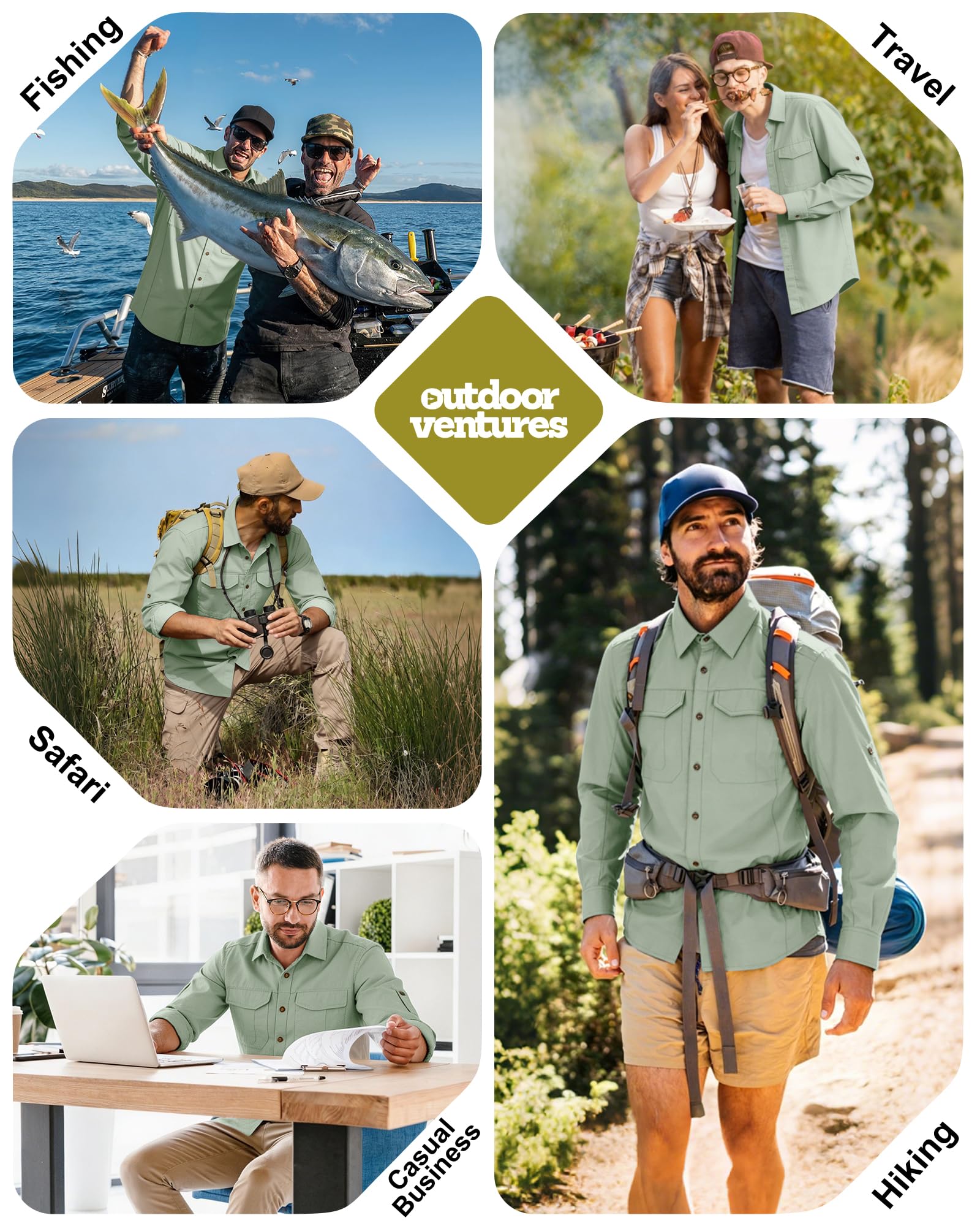 Outdoor Ventures Classico Camicia Uomo