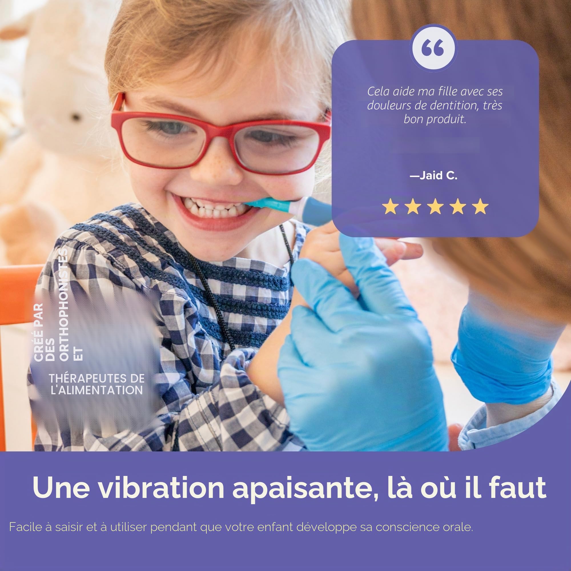 TalkTools Sensi Outil de thérapie sensorielle pour la parole et l'alimentation, produits sensoriels pour autisme, outils de TDAH, cadeaux d'orthophonie pour enfants autistes (bleu océan)