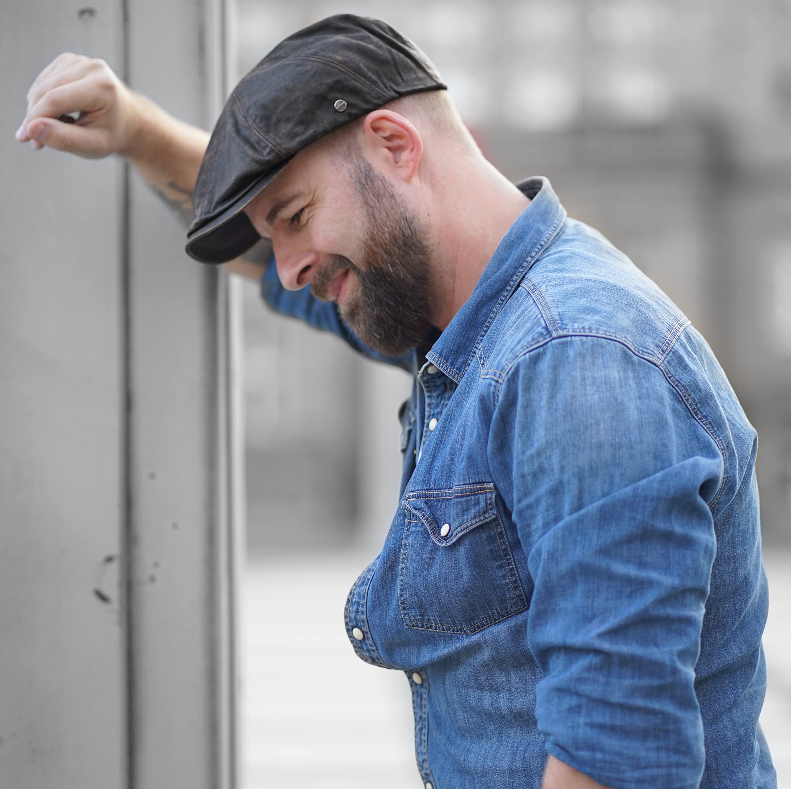 Schiebermütze Herren Schirmmütze Herrenmütze Newsboy Flat Cap Mütze