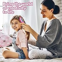 Vista 18 de Kit de sellos de gemas para el cabello, joyas brillantes para el cabello para niñas, herramienta de peinado con diamantes brillantes reutilizables