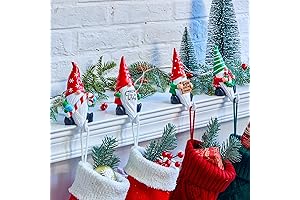 Christmas 3D Gnome Stocking Holders - The Perfect Mantle Decor for a Joyous Holiday