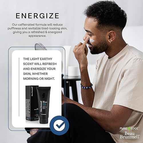 Miniatura 5 de Beau Brummell Crema hidratante facial con acabado mate para hombre, de rápida absorción, loción facial ligera con vitaminas A+E, aloe vera y