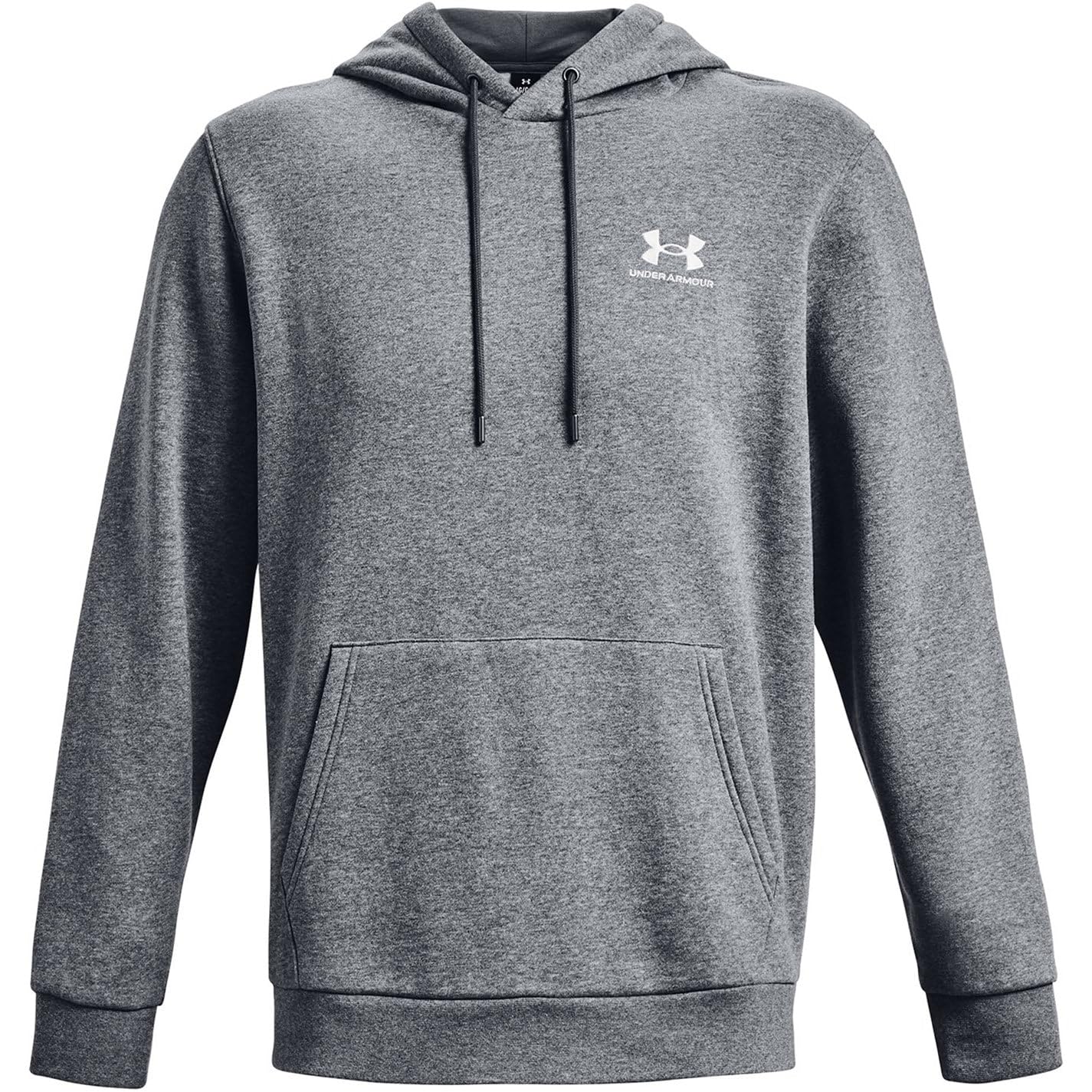 Under Armour Men's Fleece Tops Men's UA Essential Fleece Hoodie, Pitch Grey, Medium Heather, 1373880-012, XL