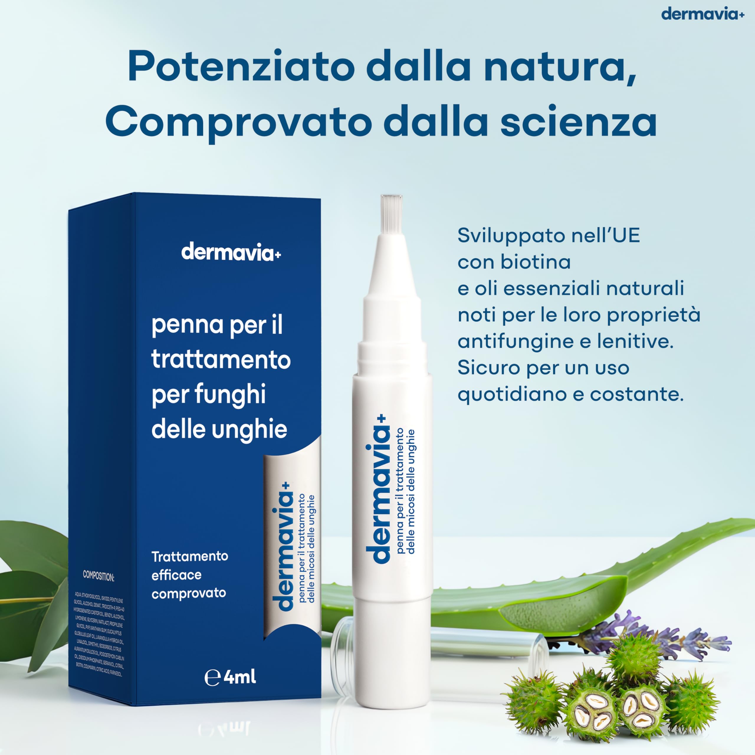 Trattamento per Funghi delle Unghie – Cura il piede d’atleta, la tigna e il prurito – Penna a Torsione 4 ml – Adatto ai diabetici – Trattamento clinicamente testato – Facile da usare