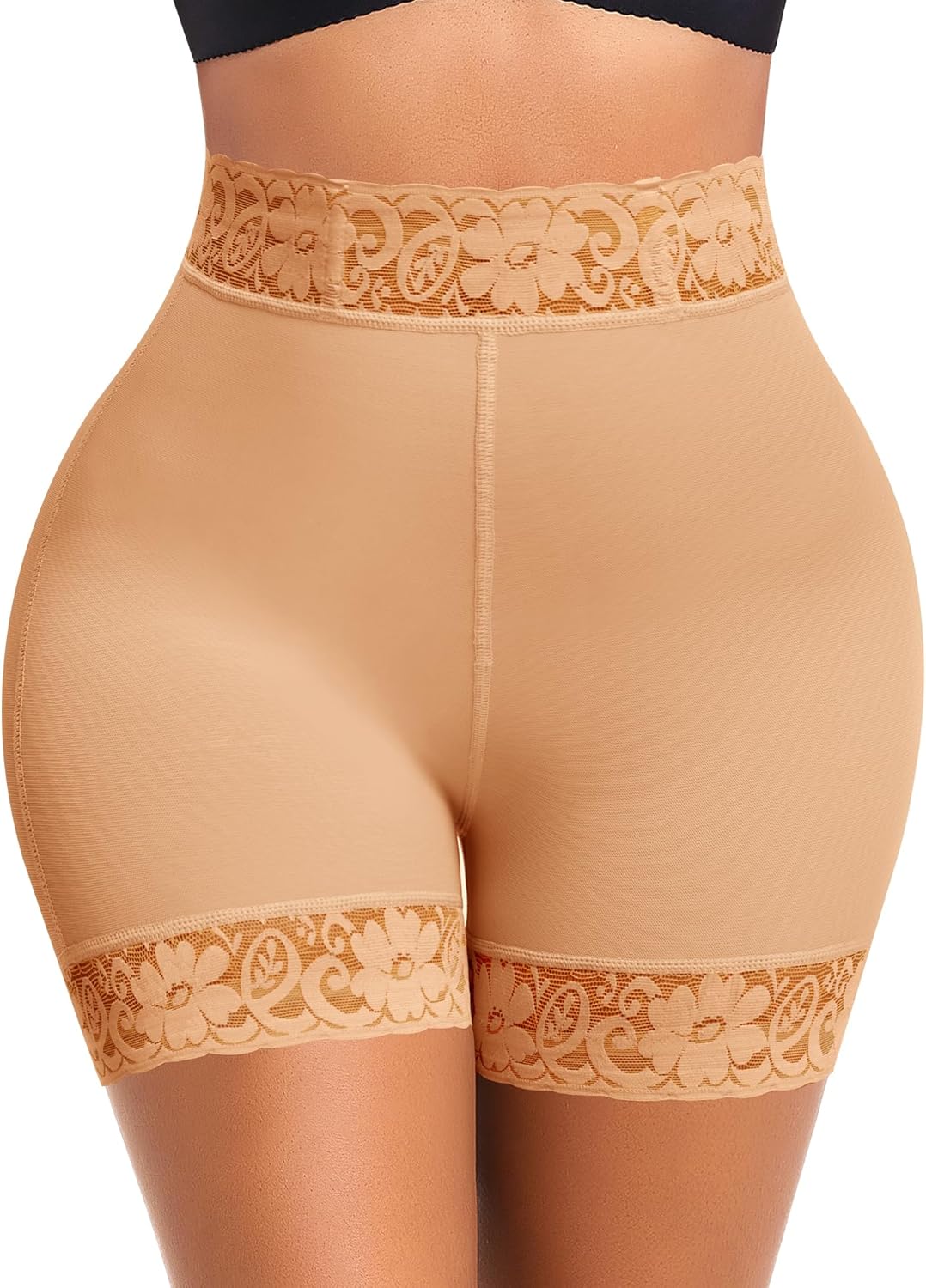 DERCA Padded Underwear for Women Butt Lifting Shapewear Booty Pads Hip Enhancer Lace Boyshorts