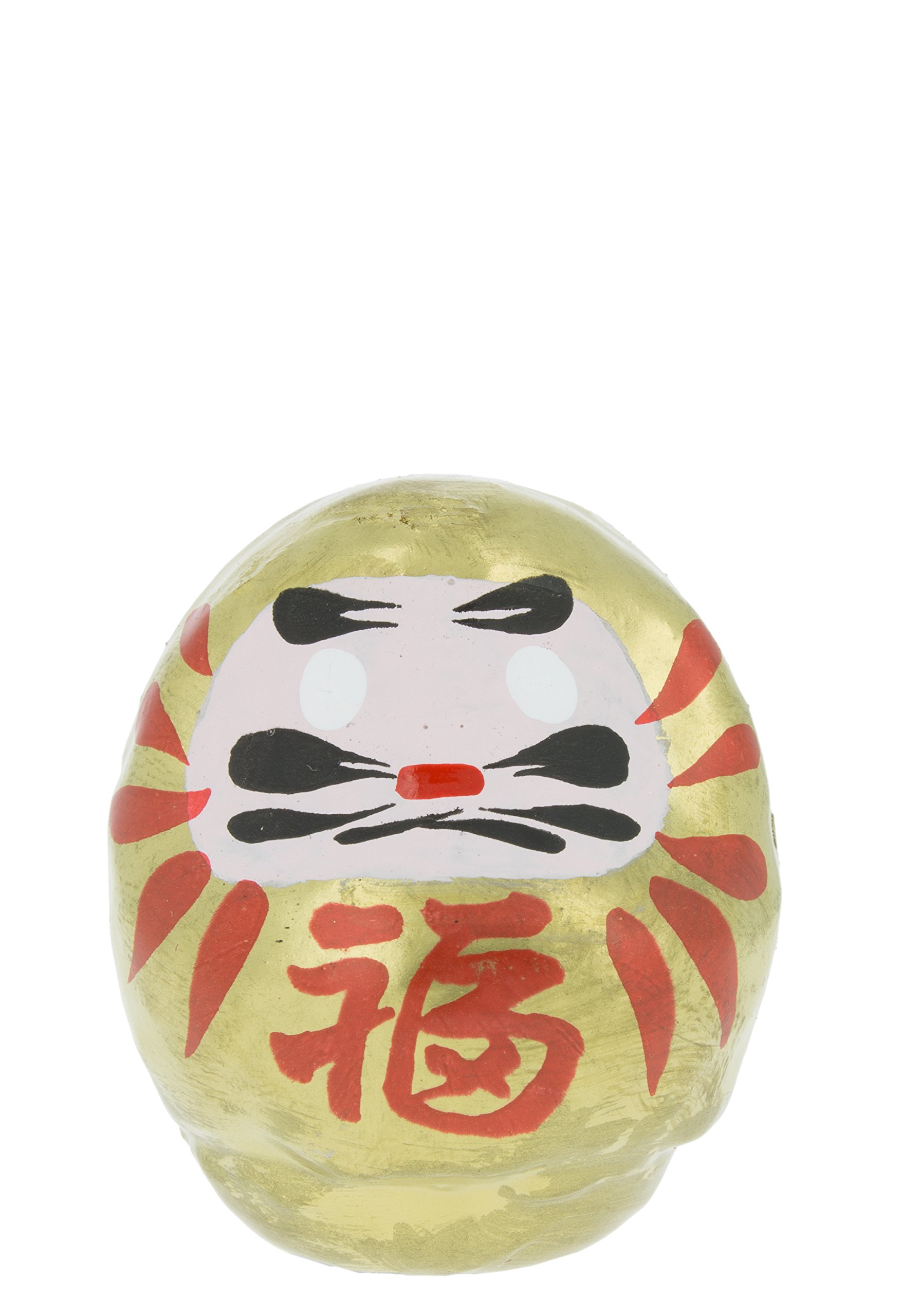 Tierra Zen Daruma, cartapesta, Oro, 4.5 cm