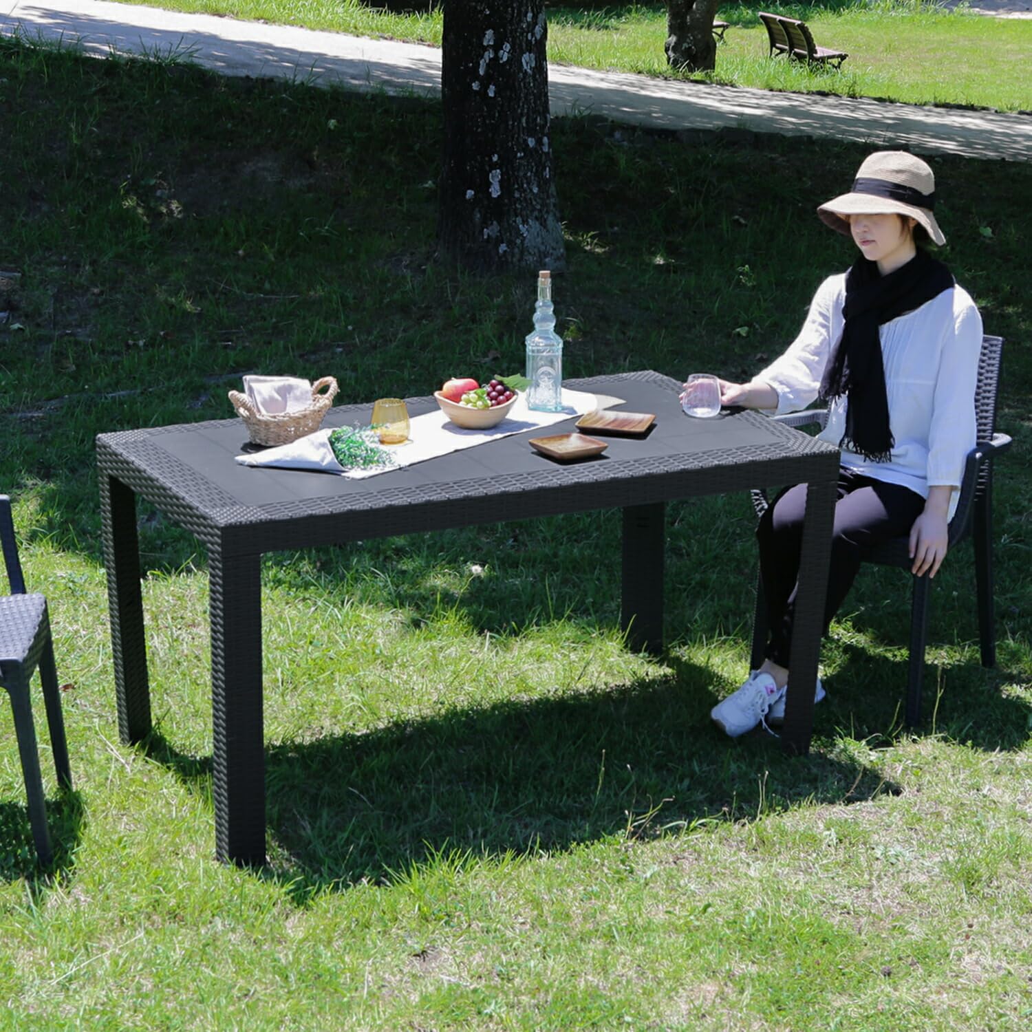 Amazon｜ｽﾃﾗ ﾃｰﾌﾞﾙ 80×140 ﾌﾞﾗｯｸ(11238) 【1個入】 49924 インテリア