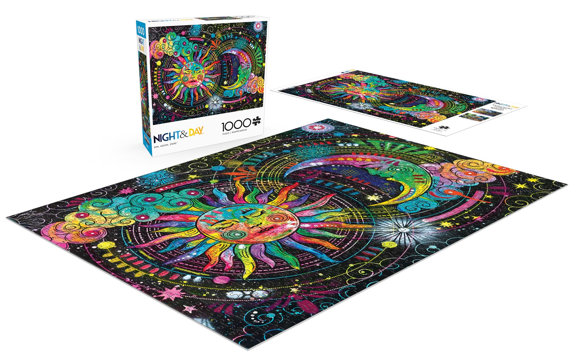 Puzzle Buffalo Games 1000 Piezas Horseshoe Bend - Día Y Noche, Arte De Lars Stewart, 26.75 X 19.75 Pulgadas