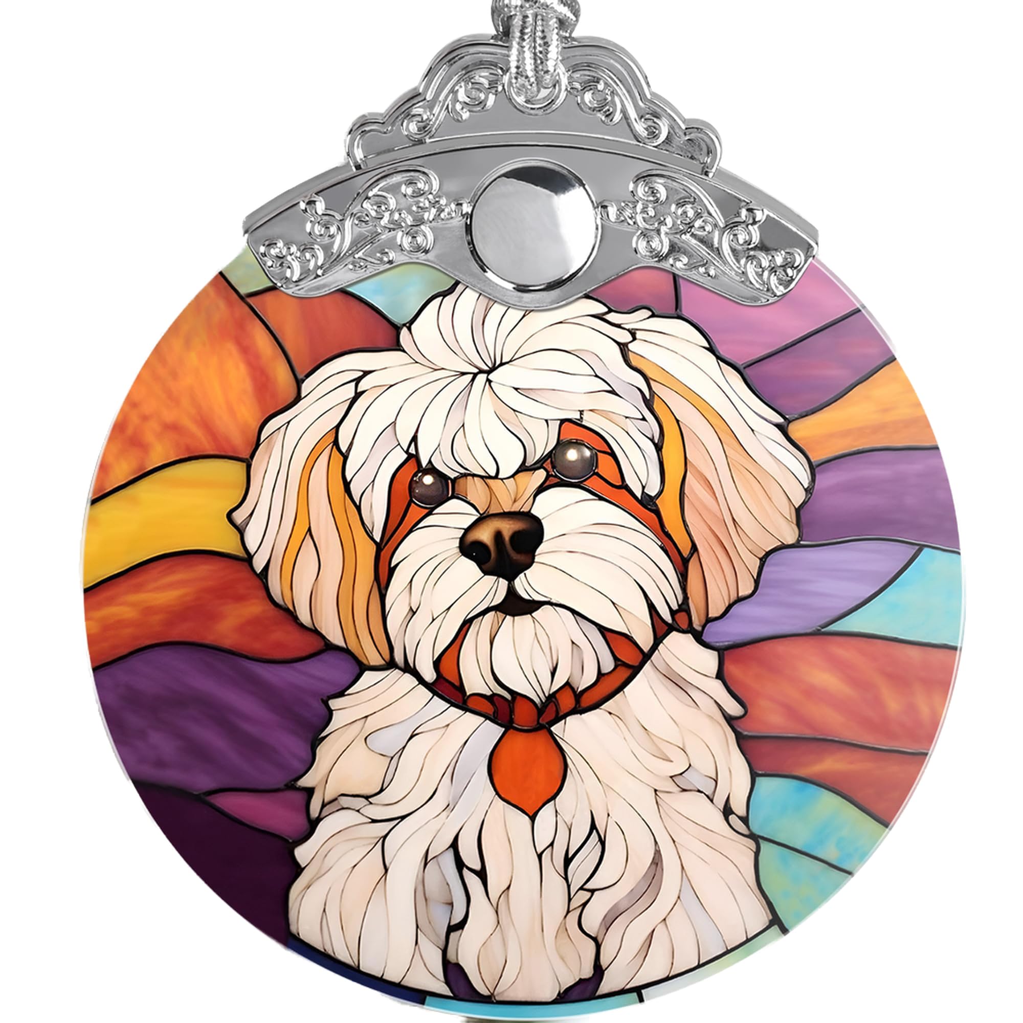 Jocidea Bichon Frise Christmas Decor - Hanging Ornament for Pets