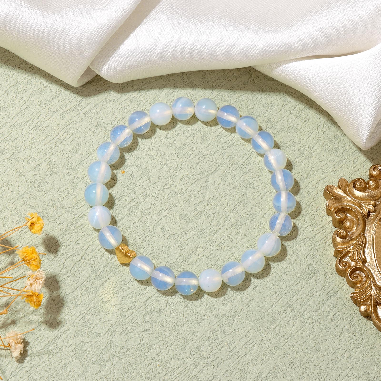 Pulsera para Mujer, Pulseras de Cuentas para la ansiedad, joyería, Pulsera de Piedra y Cristal, Alivio del estrés, Cuentas de Yoga, Pulseras de Chakras para Mujer, Rosa