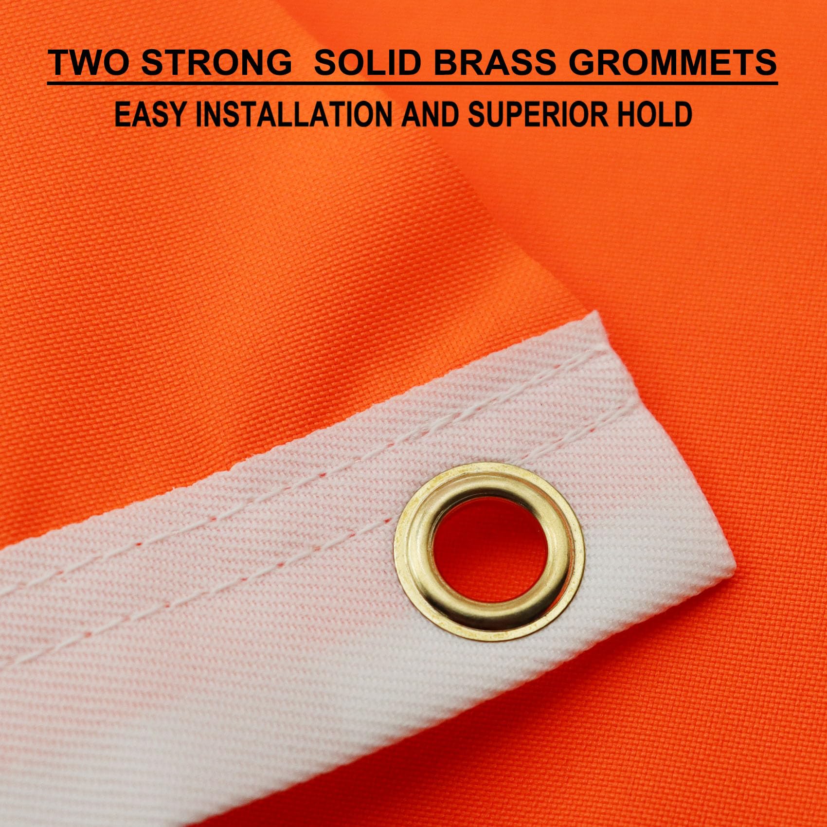 Heavy Duty Orange Safety Flag 12x18 Inch -Longest Lasting Oxford Nylon 210D, Orange Safety-triangle, 12x18inch - Image 2