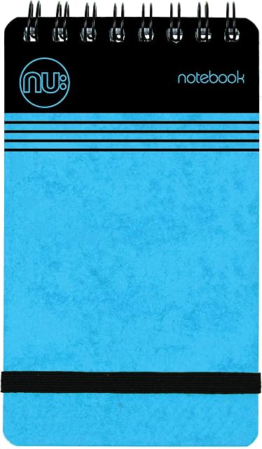 Nu Notebooks - Craze Cloud Range - A7 Blue Notebook - Wirebound Notebook - Stationery Notebooks - Ruled Notepad - 110 Pages