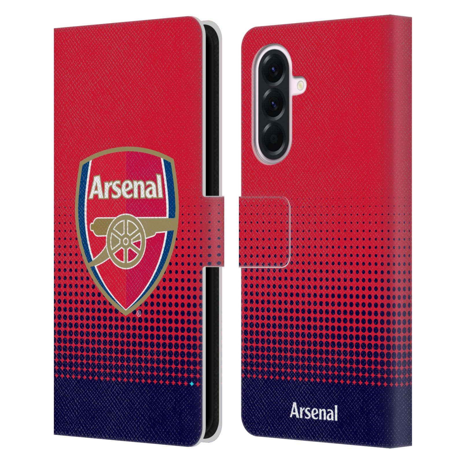 Head Case Designs Officially Licensed Arsenal FC Fade Crest 2 Leather Wallet Case Compatible With Samsung Galaxy A56 5G