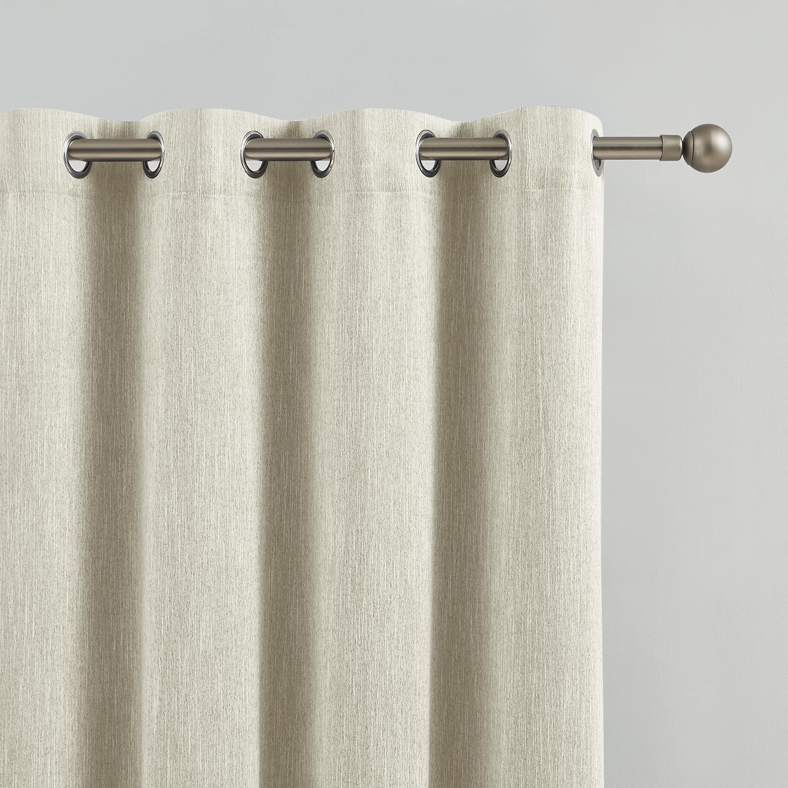Melodieux 1 Panneau Rideau Occultant Thermique Isolant pour Chambre Salon Rideau Dressing pour Pergola, Beige 168x137cm