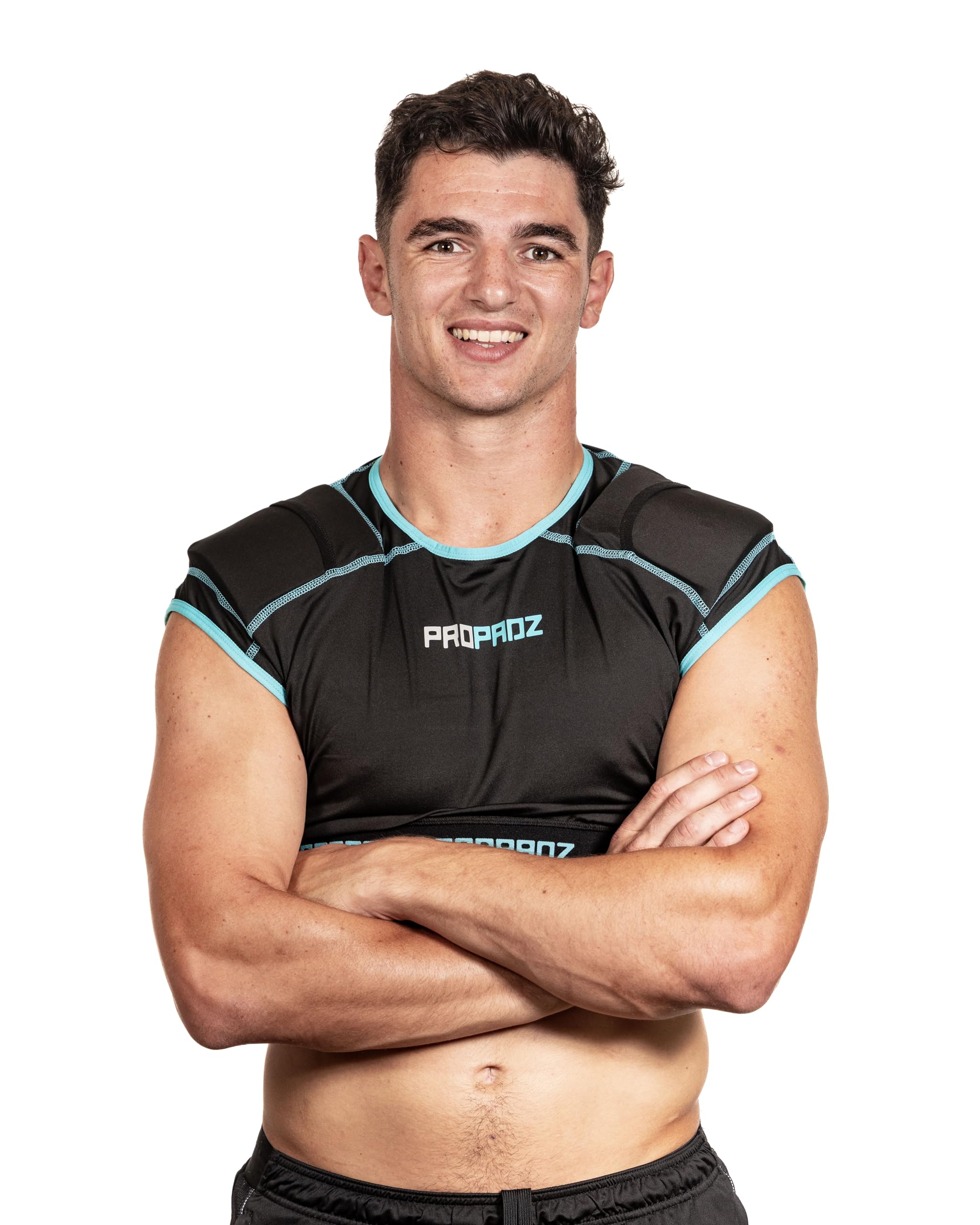 PROPADZ AC Shoulder Protection Vest – AC Joint Recovery & Impact Relief for Rugby Players – Includes Vest + 2 Gel Pads – Designed for Injury Prevention & Shoulder Support