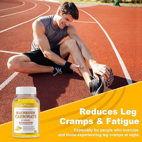 Miniatura 5 de Paquete de 2 gomitas de carbonato de magnesio de 500 mg, suplemento de magnesio de alta absorción para mujeres y hombres, con calcio, potasio,