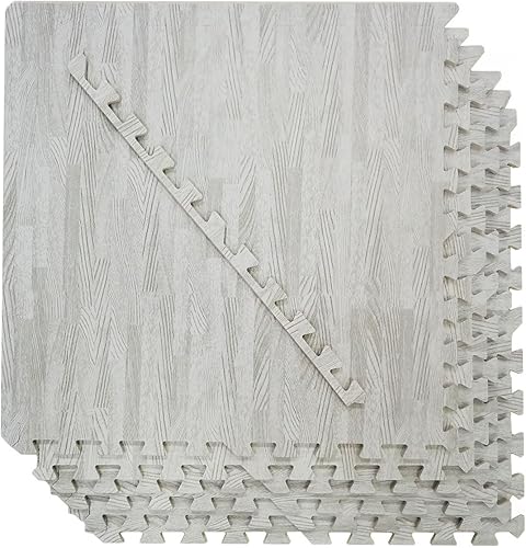 Miniatura 7 de Home Aesthetics Alfombrilla de espuma estampada de 100 pies cuadrados de 38 pulgadas de grosor, 24 x 24 pulgadas, 25 piezas, suelo protector estilo