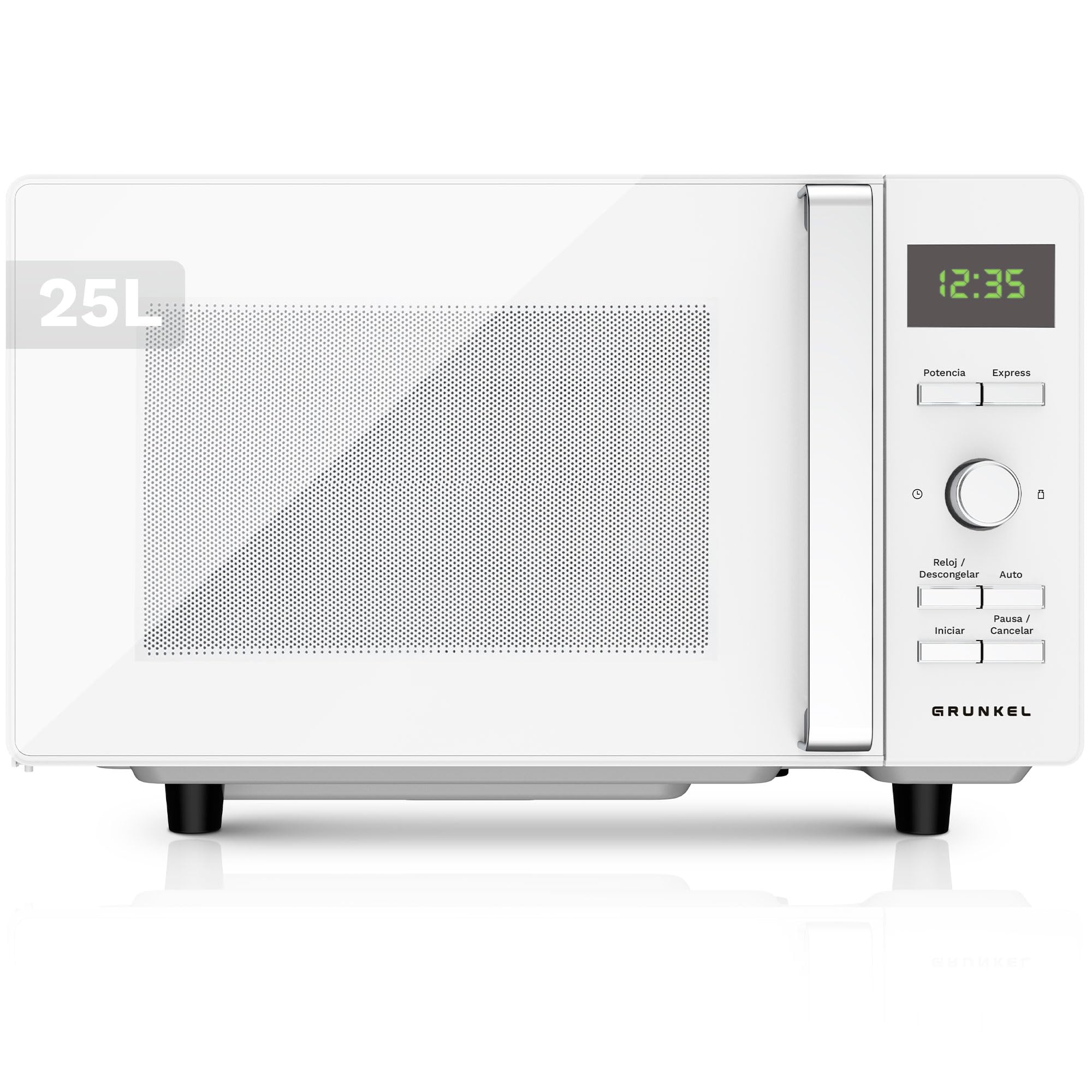 Microondas Grunkel MWD-25FLAT/ 800W/ Capacidad 25L/ Blanco