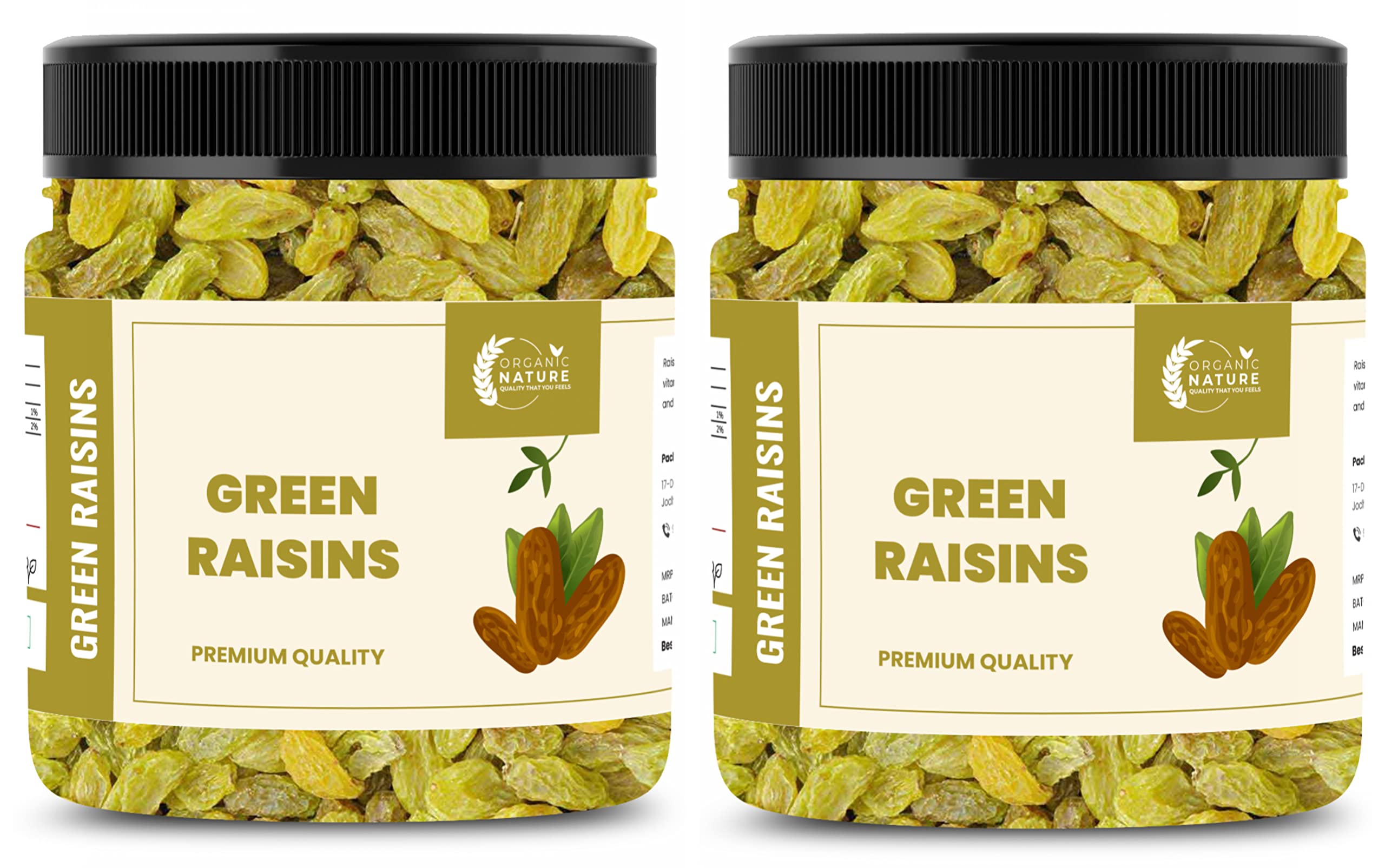 Organic Nature Green raisins Kismish/greem Kismis dry fruits Raisins |Green Raisins Healthy Routine Diet - Dry Fruit [Jar Pack] (500 Grams (Pack of 2 of 250 Grams)) (B0B8LYTG3L) Amazon Price History, Amazon Price Tracker