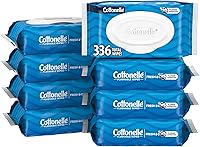 Cottonelle Fresh Feel Flushable Wet Wipes for Adults - 8 Flip-Top Packs, 336 Septic-Safe Wipes, Gentle 3X Cleaning Power