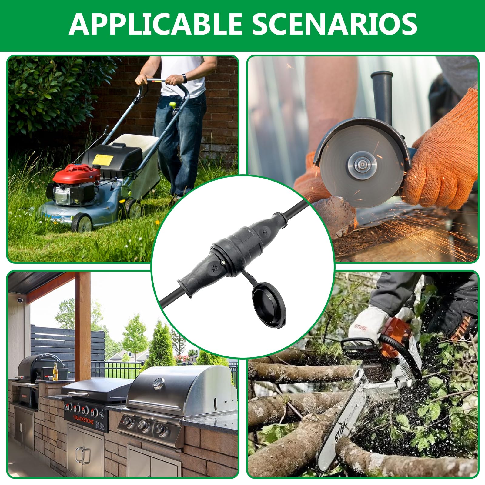 4 Sets Kit Fiche Mâle+Prise Femelle, Fiche Électrique En Caoutchouc Broche, Mâle Et Femelle, 16a 250v Kit De Sécurité En Caoutchouc, Prise Industrielle En Caoutchoucs Pour L'extérieur