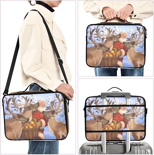 Miniatura 6 de Zathe Santa Elk maquillaje de viaje portátil artículos de tocador cosméticos de apertura de viaje bolsa de maquillaje bolsa organizadora de