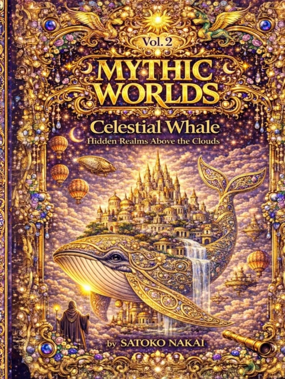 MYTHIC WORLDS Vol.2: Celestial Whale: Hidden Realms Above the Clouds – A Fantasy Coloring Book for Adults and Teens (Mythic Worlds: Worlds Within Worlds)