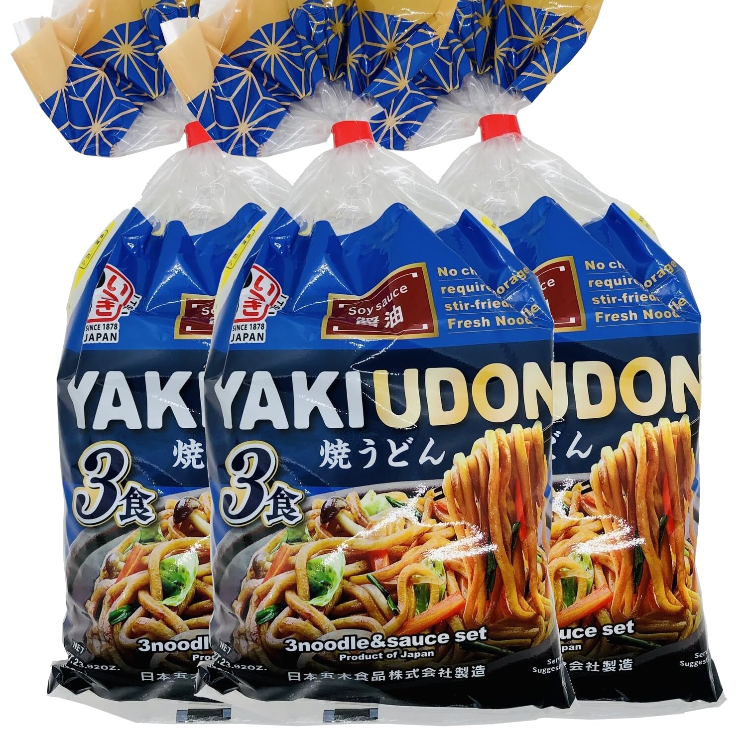 Amazon.com : Itsuki Foods Yakiudon 3 servings with Soy Sauce 23.92