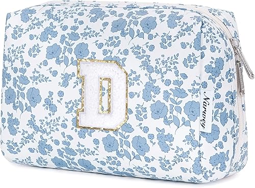 Vista 63 de Narwey Bolsa de maquillaje con iniciales para adolescentes y niñas, regalos de moda de 6, 8, 10, 11, 12, 14, 16, 18 años, bolsa de aseo cosmética