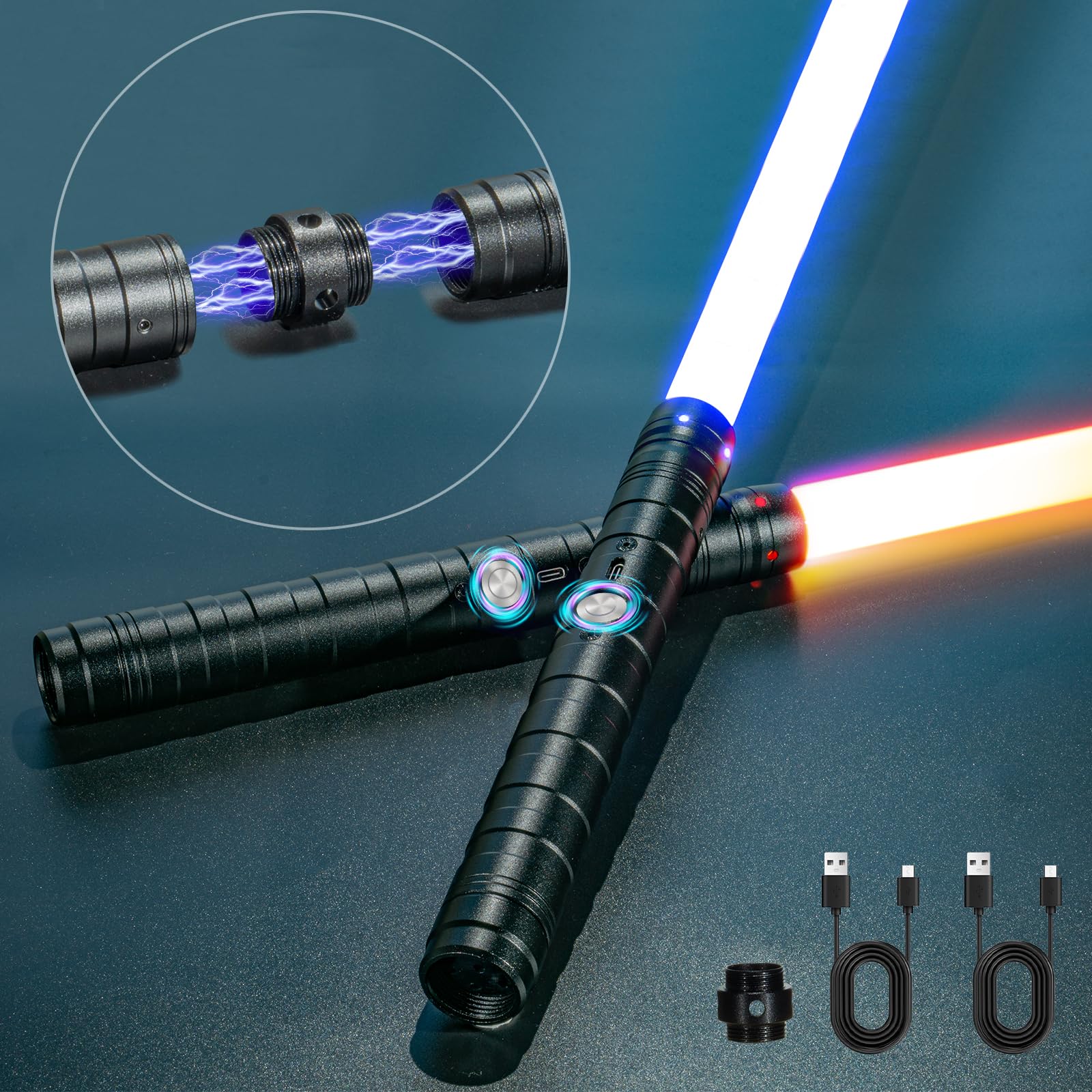 Amazon.com: Lightsaber, Metal Hilt Light Saber with RGB Colors