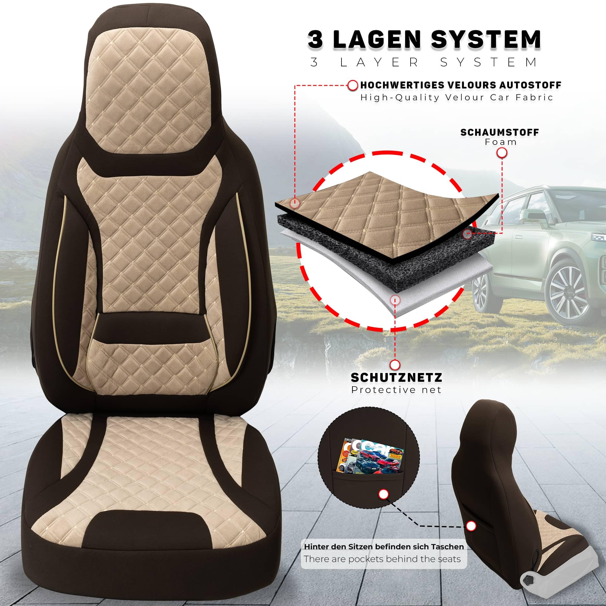 BREMER SITZBEZÜGE Fundas Protectoras a Medida para Land Rover Range Rover Sport 2 T2