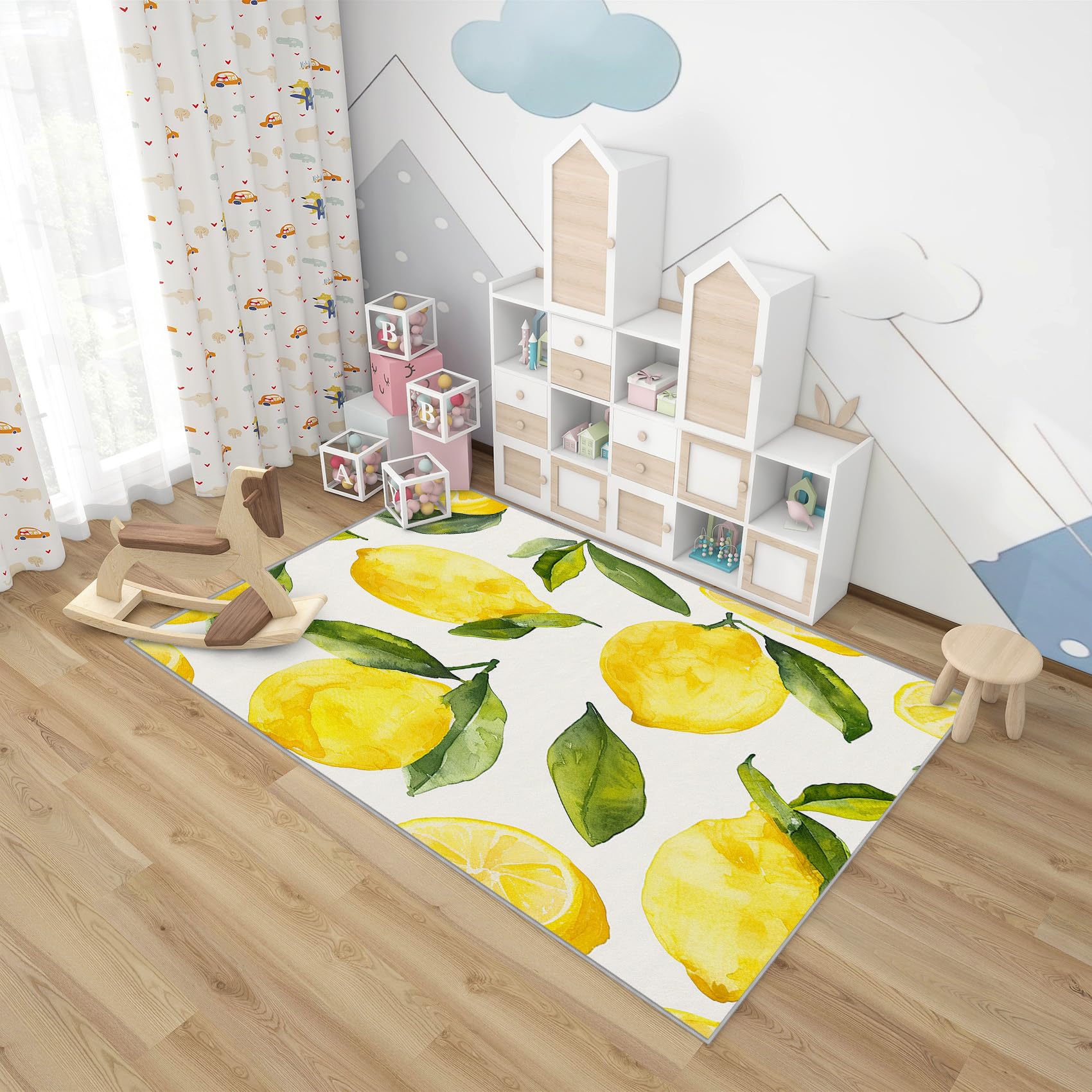 Amazon.com: Phtbz Lemon Rugs for Dining Room - Lemon Rug, 5x7 ft