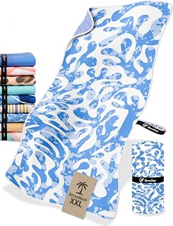 NirvanaShape Strandtuch XXL - Strandhandtuch mit über 32 Strand-Muster - schnelltrocknende Mikrofaser Badetuch, Microfaser Handtuch, Badehandtuch - 200 x 90 cm