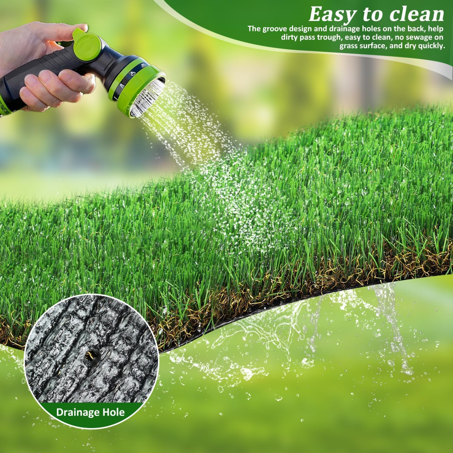 6FTX9FT Outdoor Artificial Grass Runner Rug, Thick Realistic Fake Grass Roll Decor Patio Balcony Garden Lawn