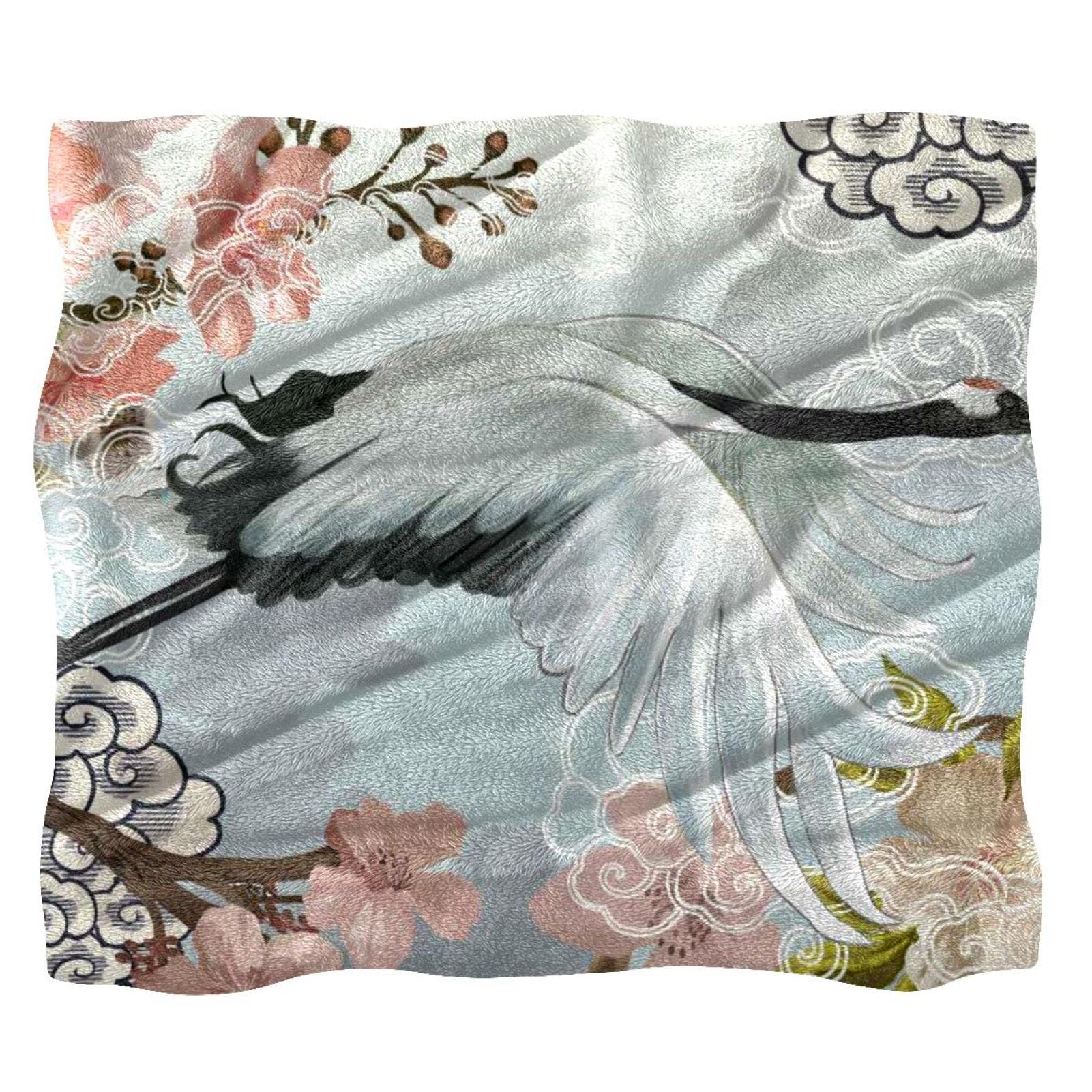 Couverture polaire douce grue pour cocooning sur canapé et nuits fraîches dans votre lit