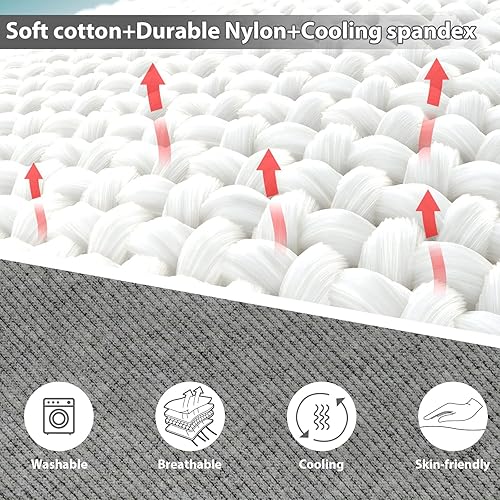 Miniatura 2 de BATTOP Almohadas de embarazo con funda de enfriamiento, almohada corporal de maternidad para dormir, soporte para espalda, caderas, piernas, vientre