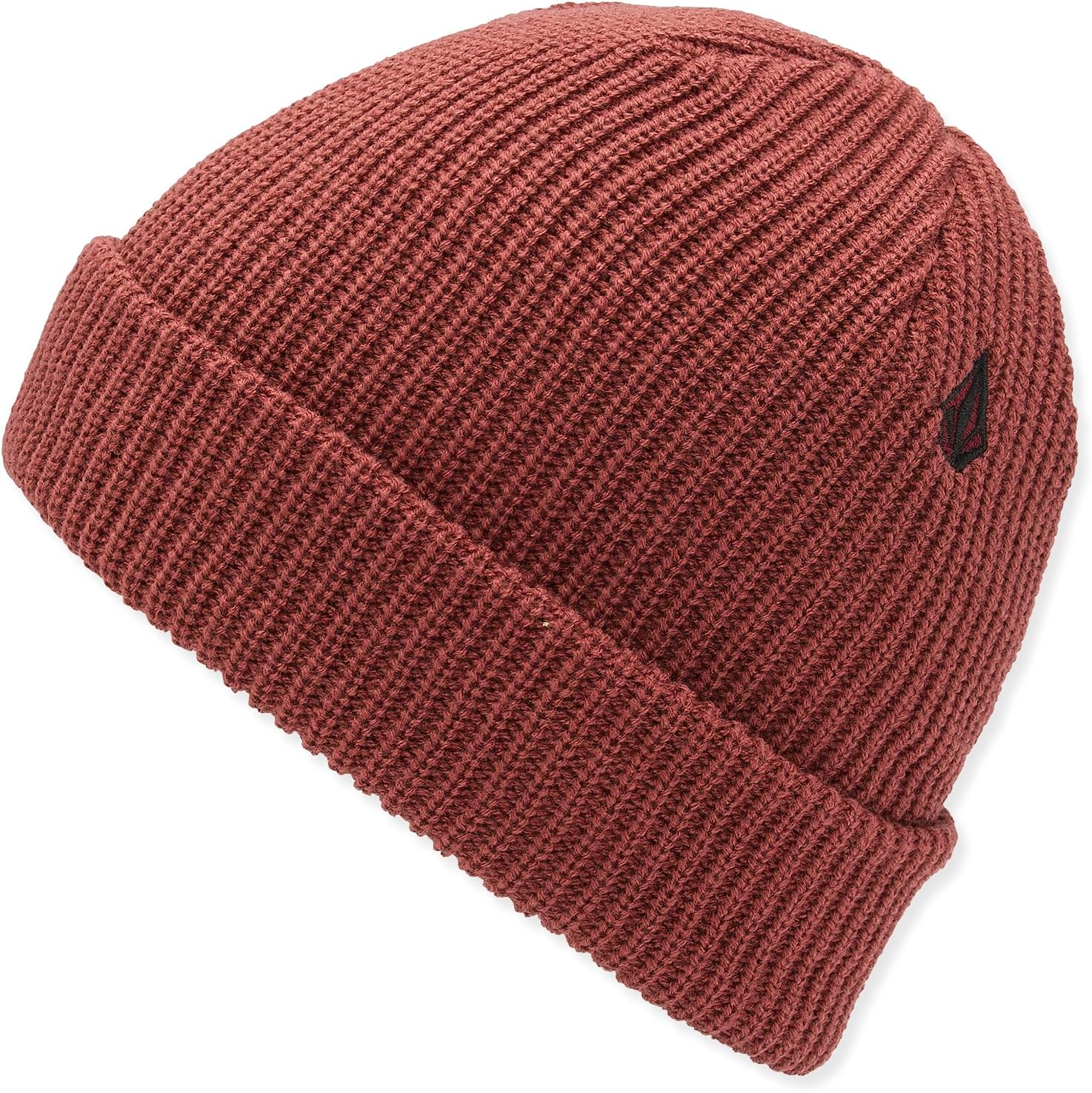Volcom Men's Sweep Lined Beanie – Fleece Lined Knit Winter Hat with Roll Over Fit