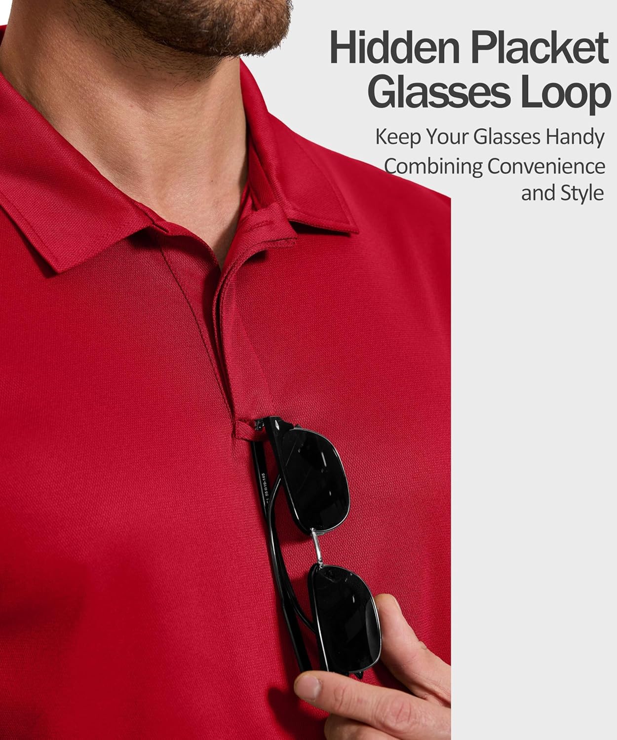 COOFANDY Mens Polo Shirt Short Sleeve Quick Dry Tactical Shirts Golf Polos Collared Work Shirts for Men with Pocket - Image 5