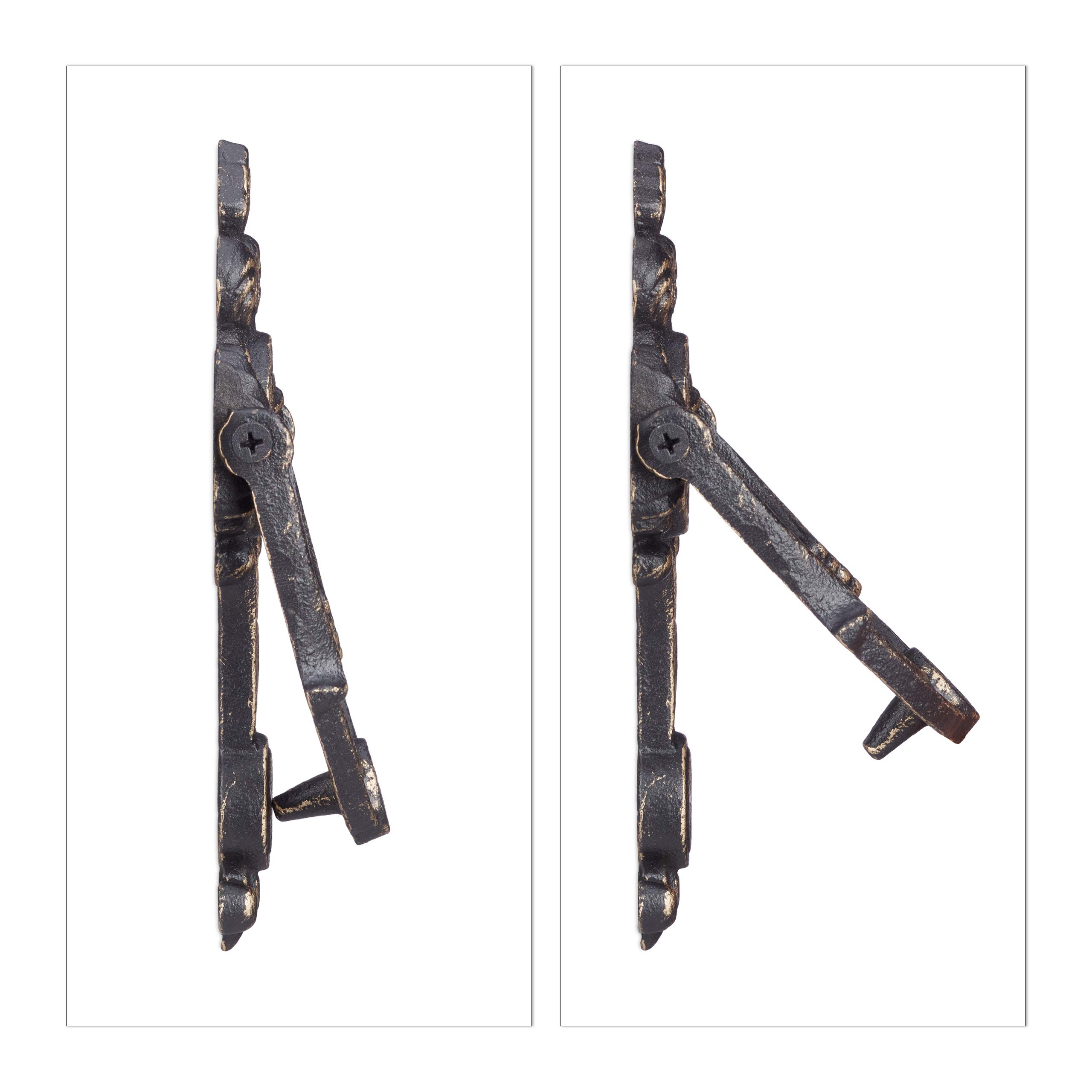 relaxdays 10020628 Heurtoir antiquité en Fonte Style Moyen-âge entrée de Porte HxlxP: 18 x 10 x 4 cm Sonnette Carillon, Bronze
