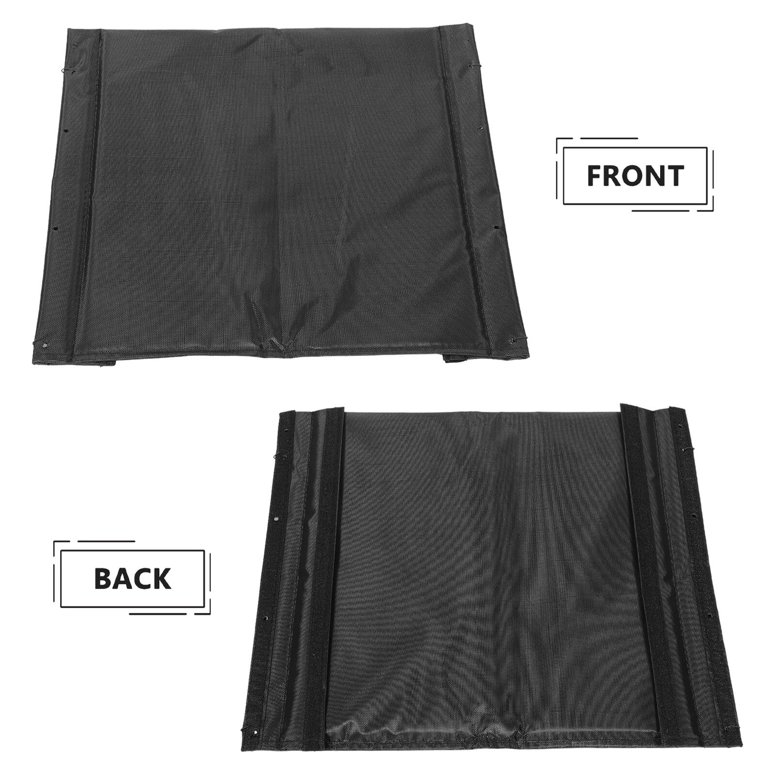 Hemobllo Cojín para Sillas de Ruedas 3 Piezas de Tela Oxford Negra, Asiento Antideslizante Transpirable y Resistente al Desgaste, Almohadilla Cómoda Lavable para Uso en Hogar y Hospital